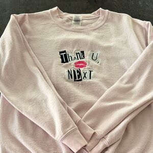 Thank you, next oversized pink sweatshirt Ariana grande